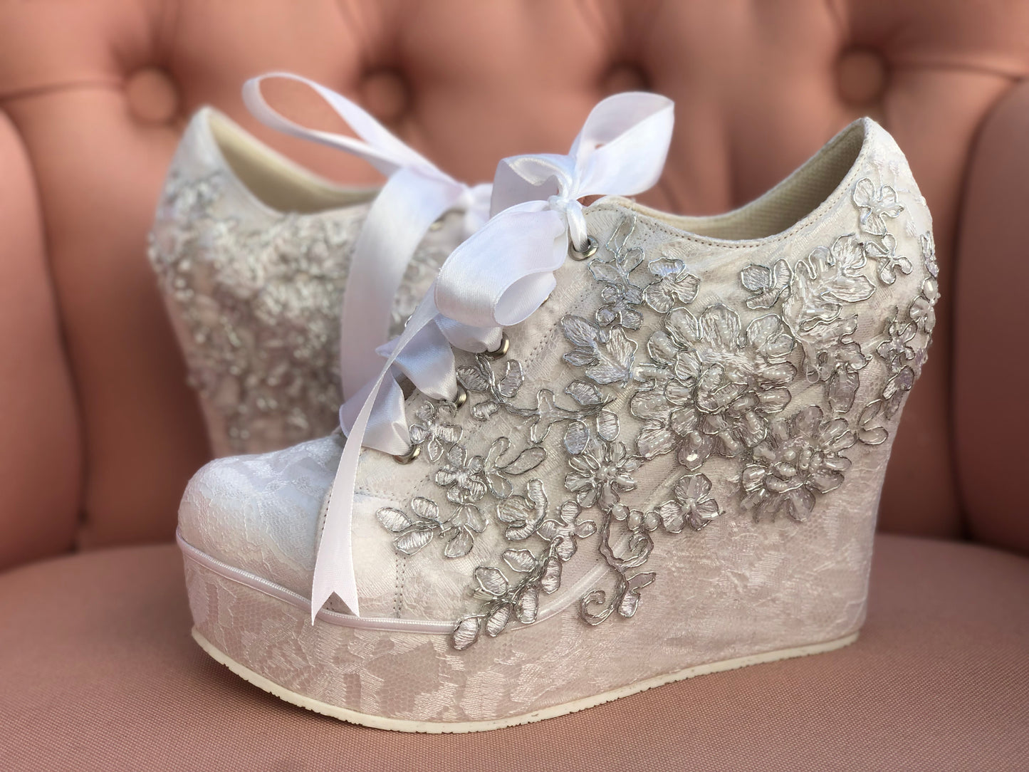 Zapatos de Novia Con Plata