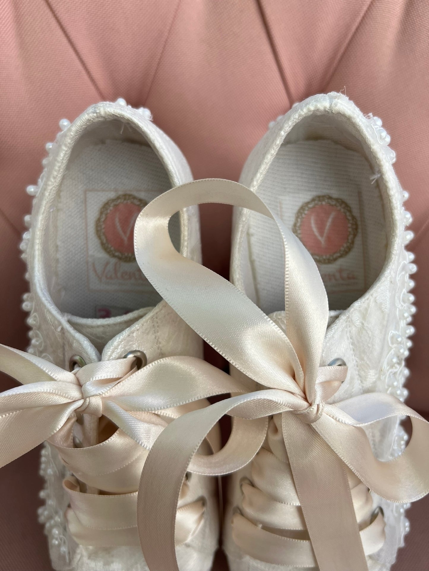 Zapatos De Novia Con Encaje y Perlas