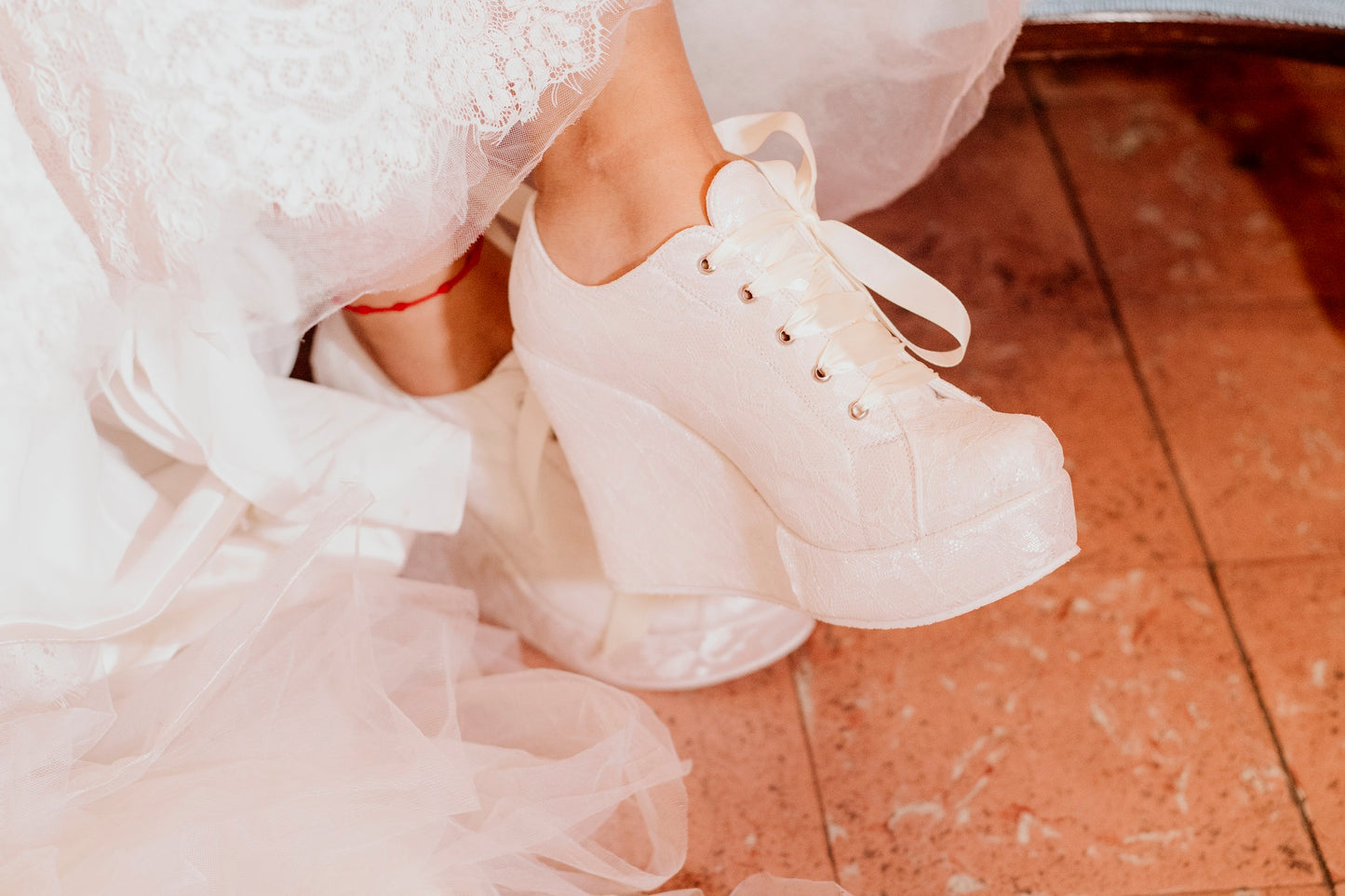 tenis para novia con plataforma