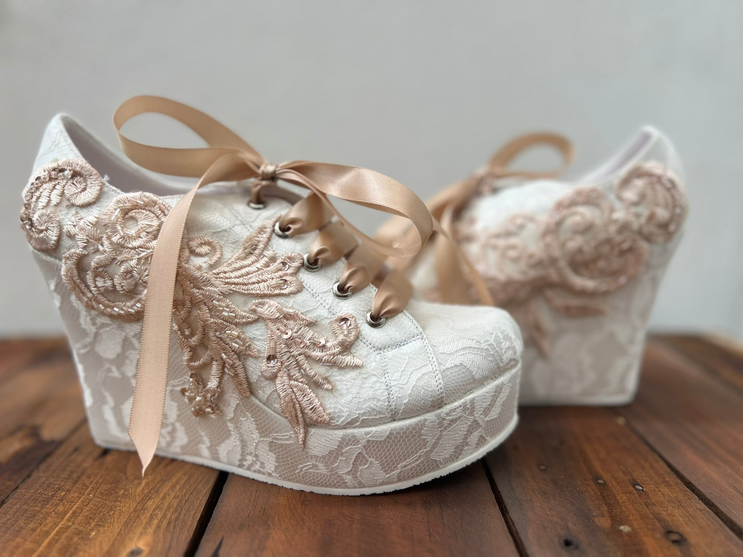 Zapatos de Novia con Oro Rosa