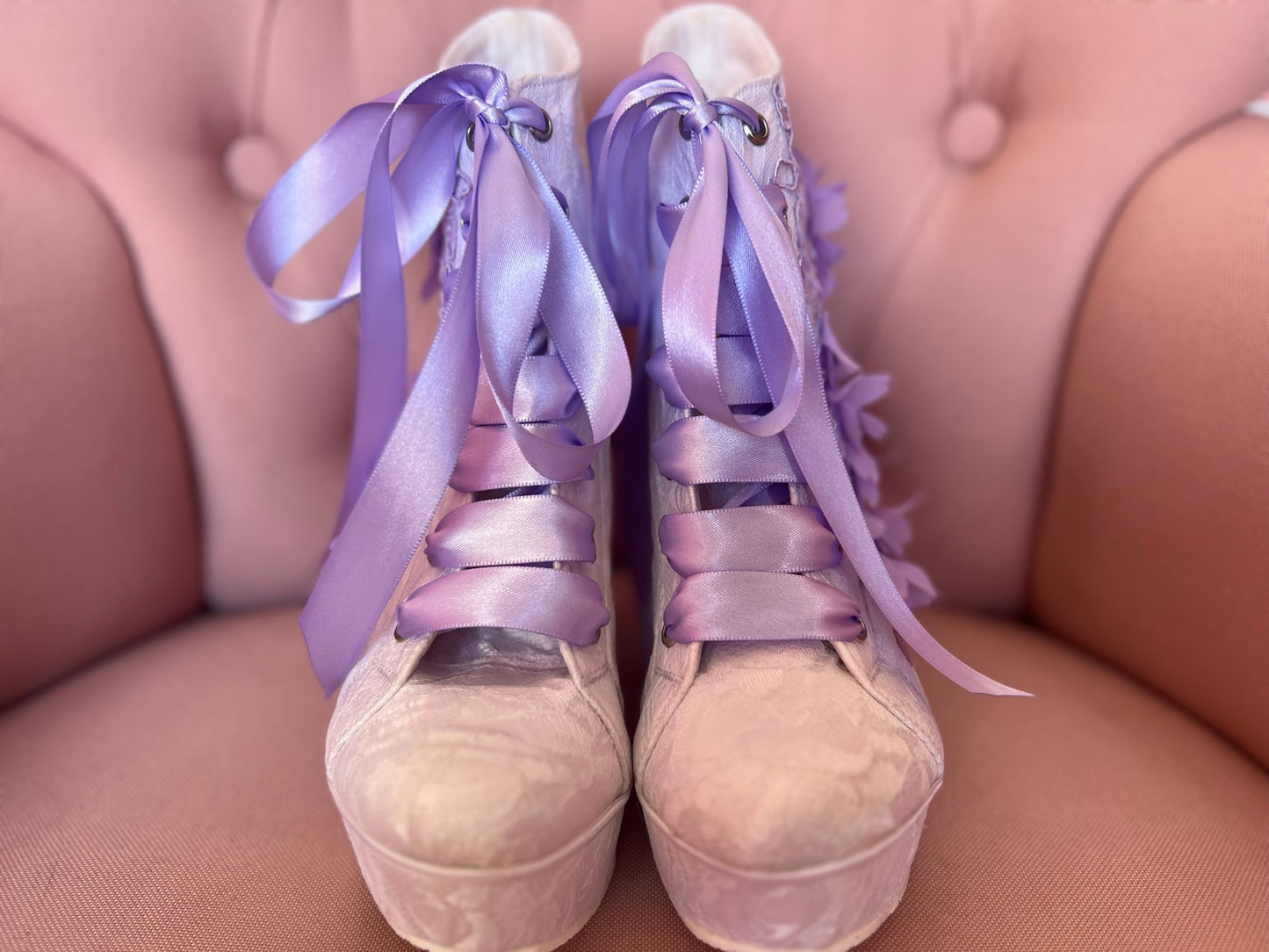 Zapatos para quinceañera lila, tenis de plataforma para quinceañeras