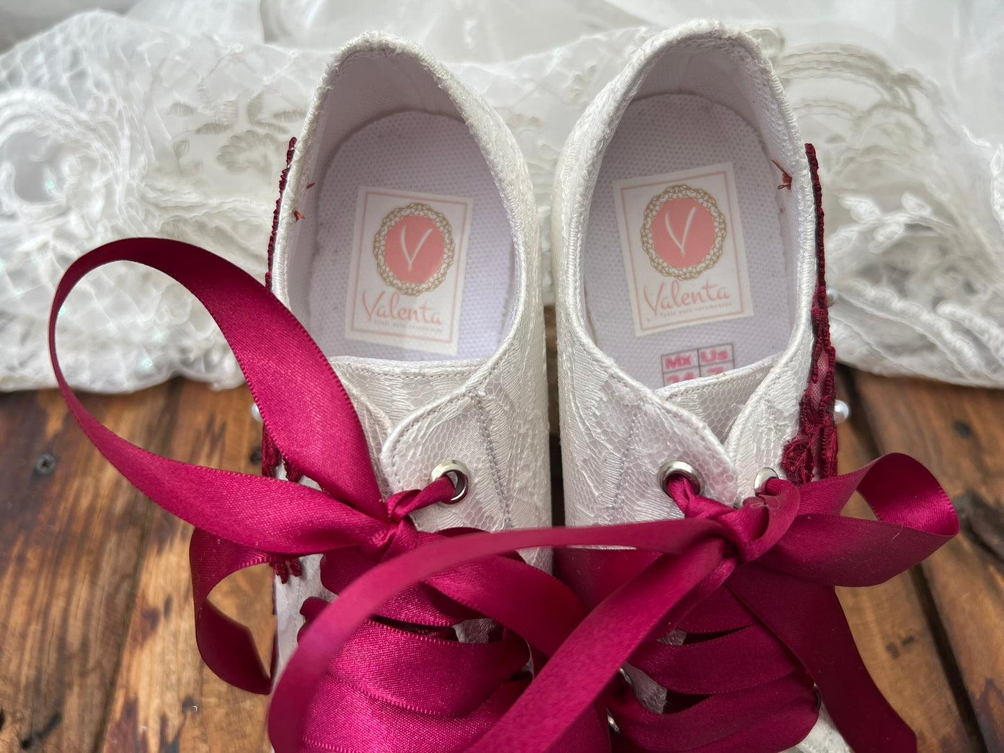 Zapatos De Plataforma Para Novia Detalle Vino