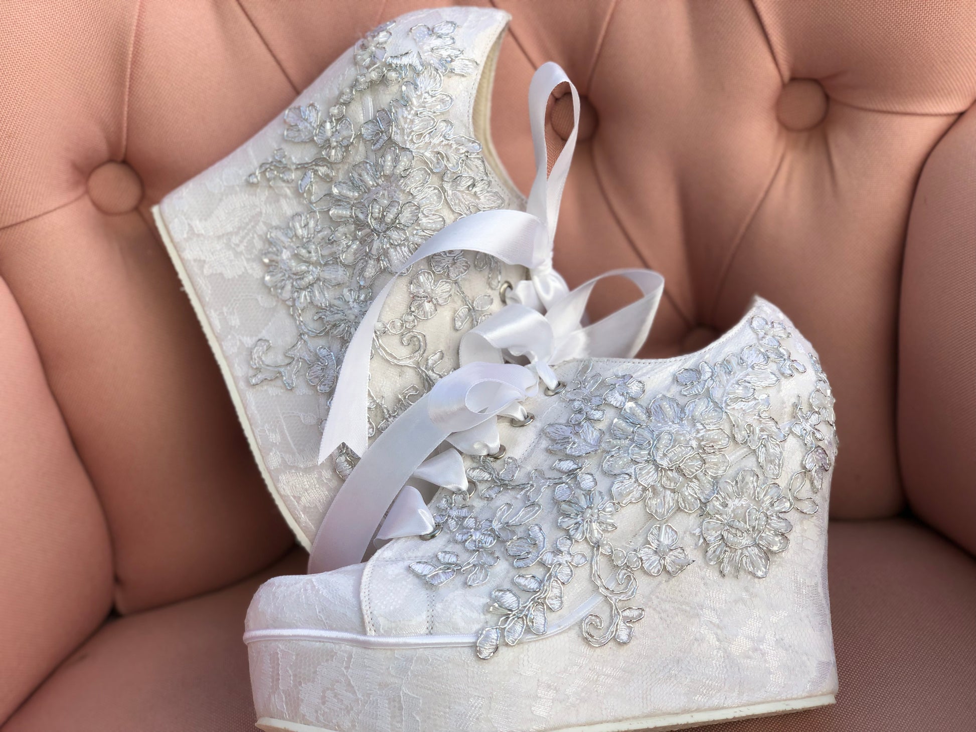 Zapatos de Plataforma Para Novia