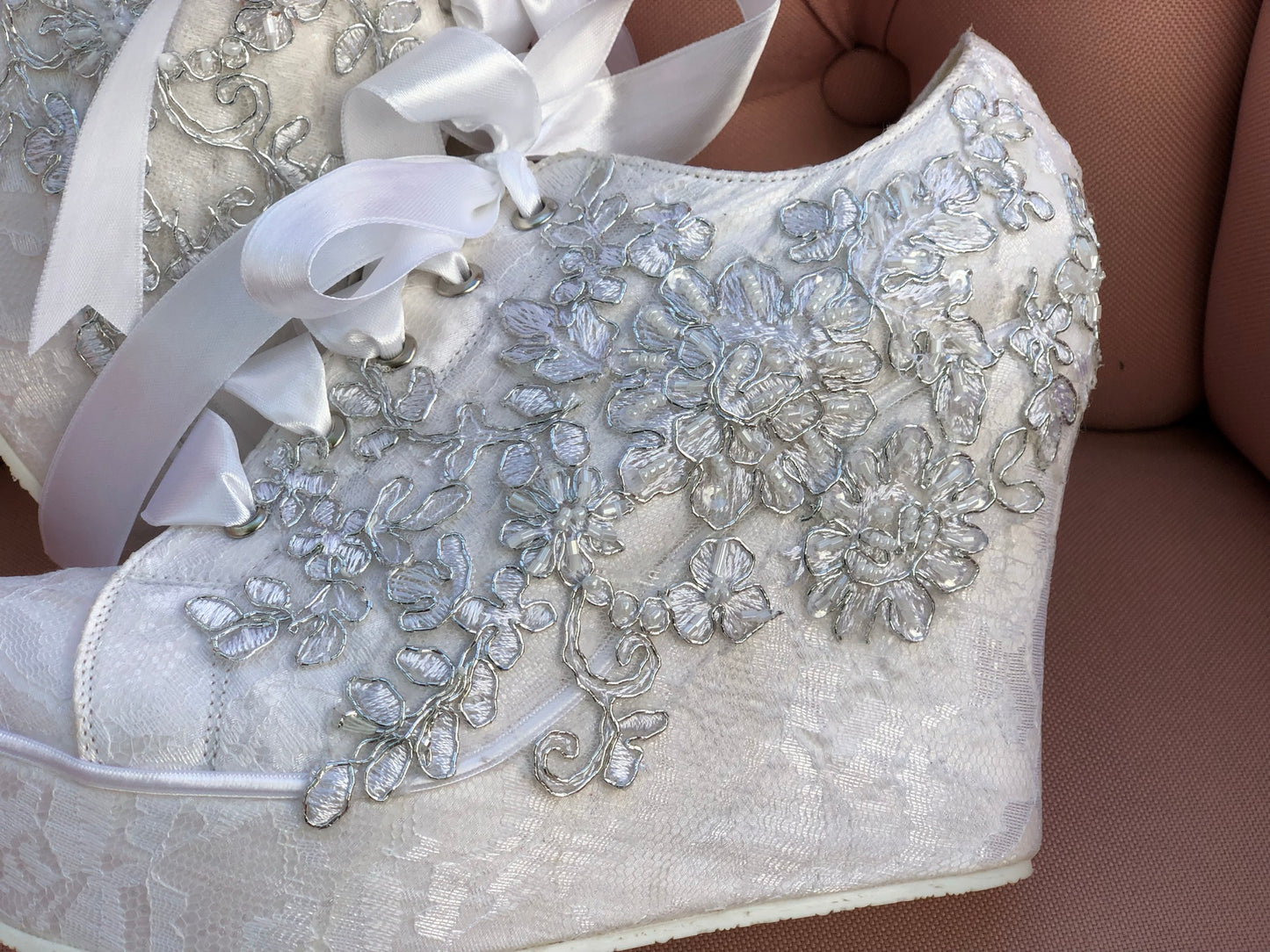 Zapatos de Novia Con Plata