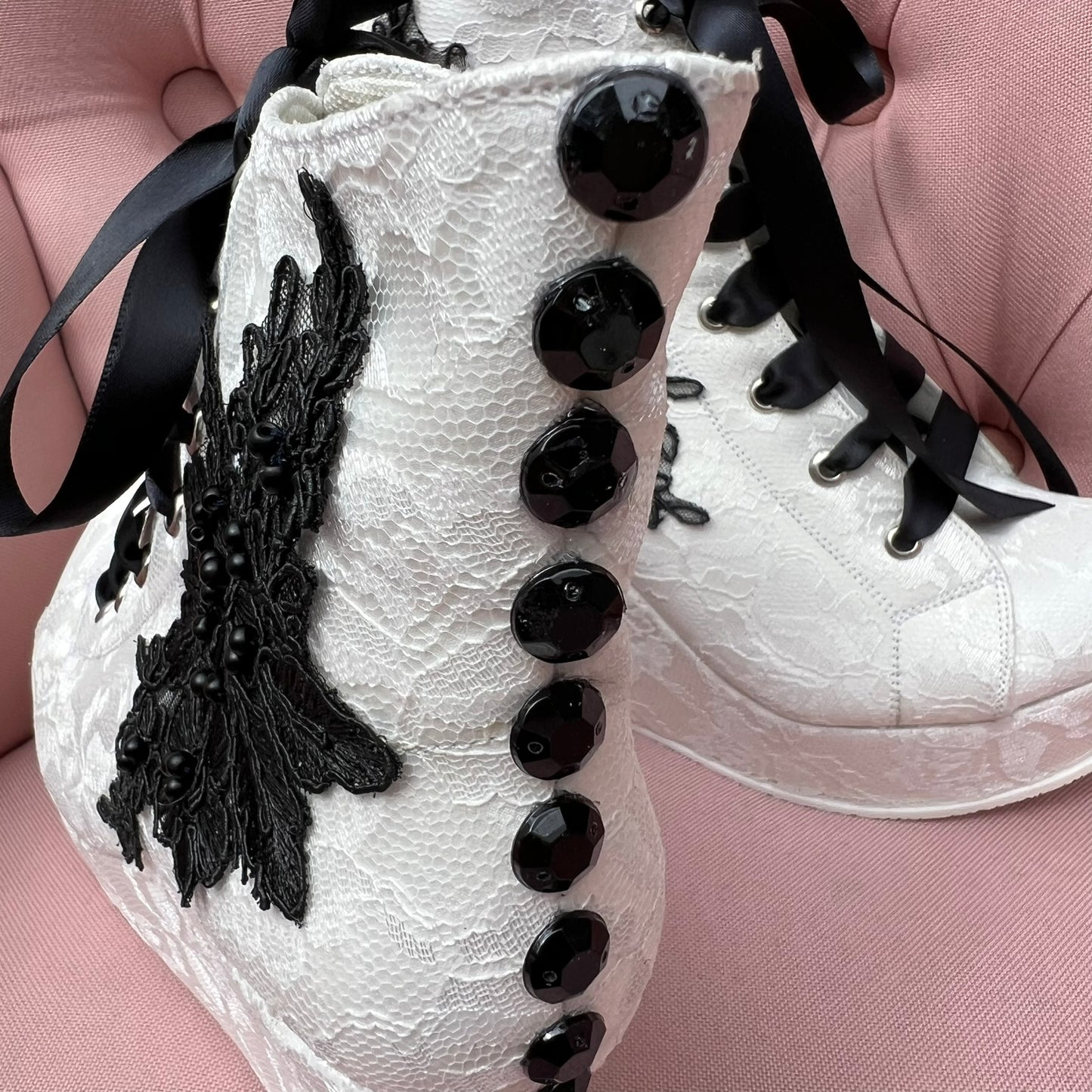 Tenis De Novia o Quinceañera Con Negro
